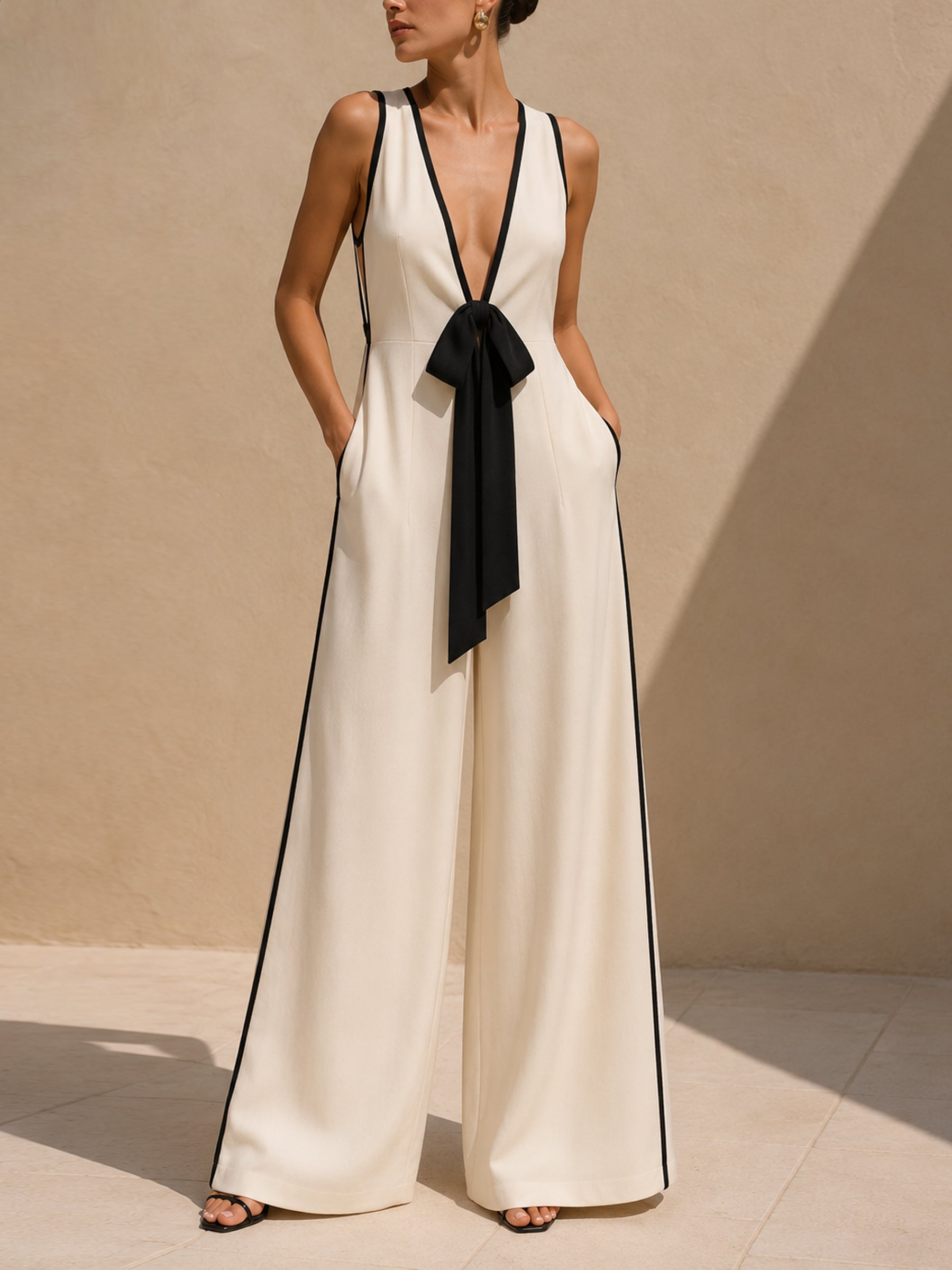 French Effortless Sleeveless Jumpsuit