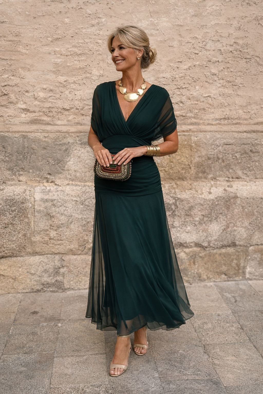 Marena™ | Elegant Maxi Dress with V-Neck