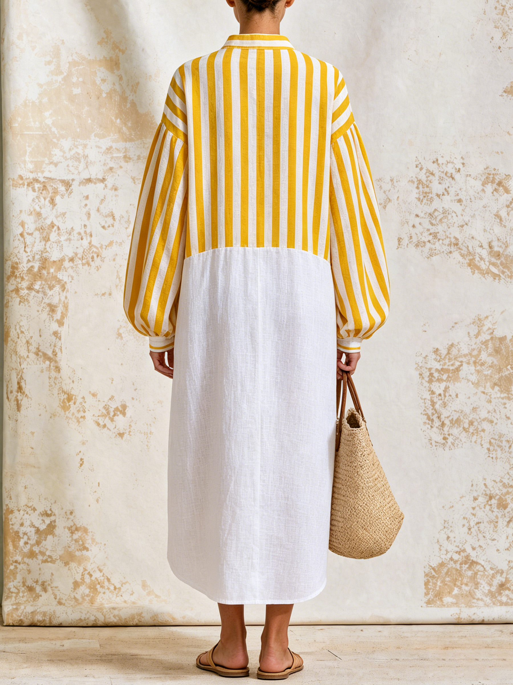 Light Blue Ruffle V-Neck Mini Dress Tie Front Flowy Linen Vacation Dress