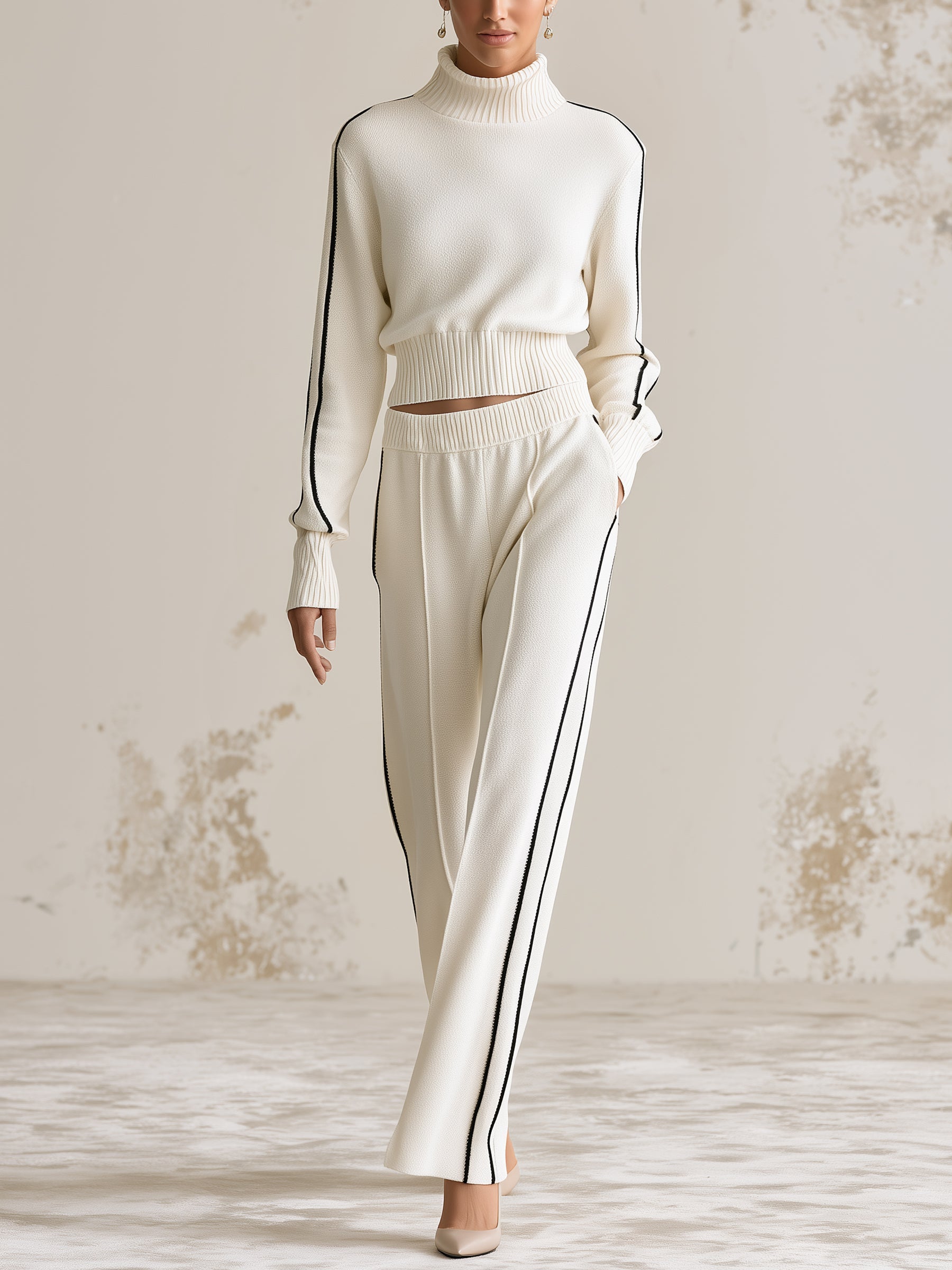 Women's Premium Minimalist Knit Two-Piece Set