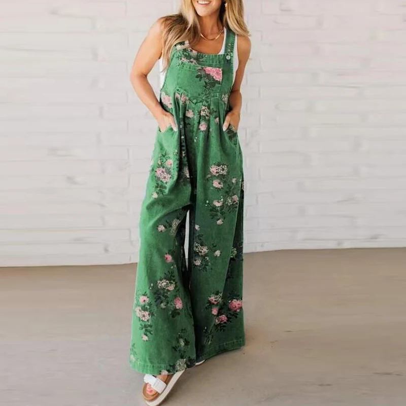 Green with flowers / 3XL