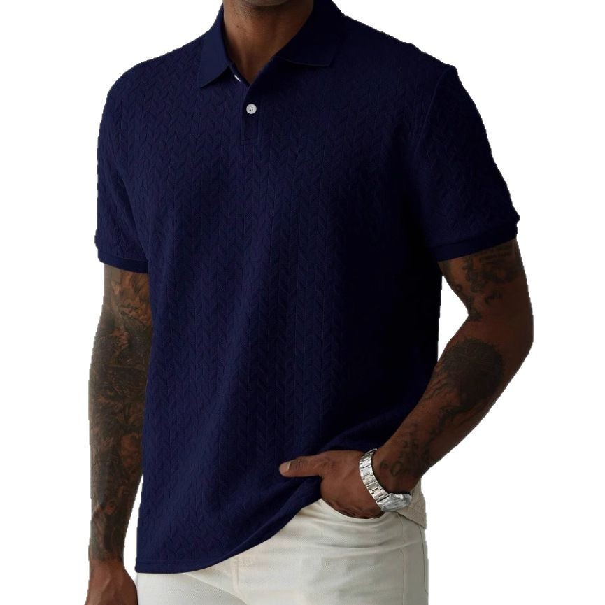 Men Luxe Polo Collectie met Structuur