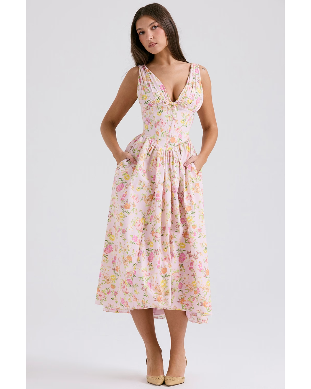 Pink floral / 20 - 22 (XL)
