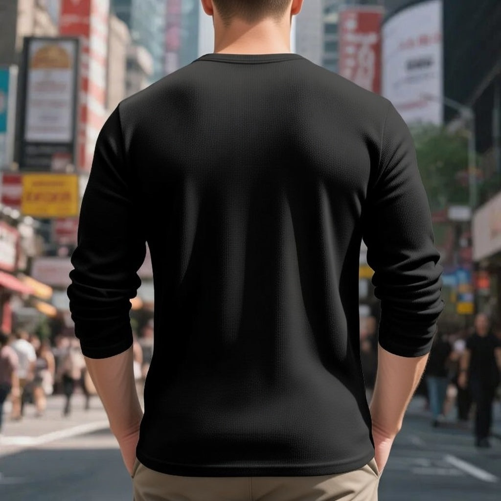 Henry Long Sleeve Retro Bottoming T-shirt