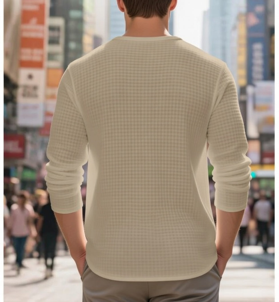 Henry Long Sleeve Retro Bottoming T-shirt