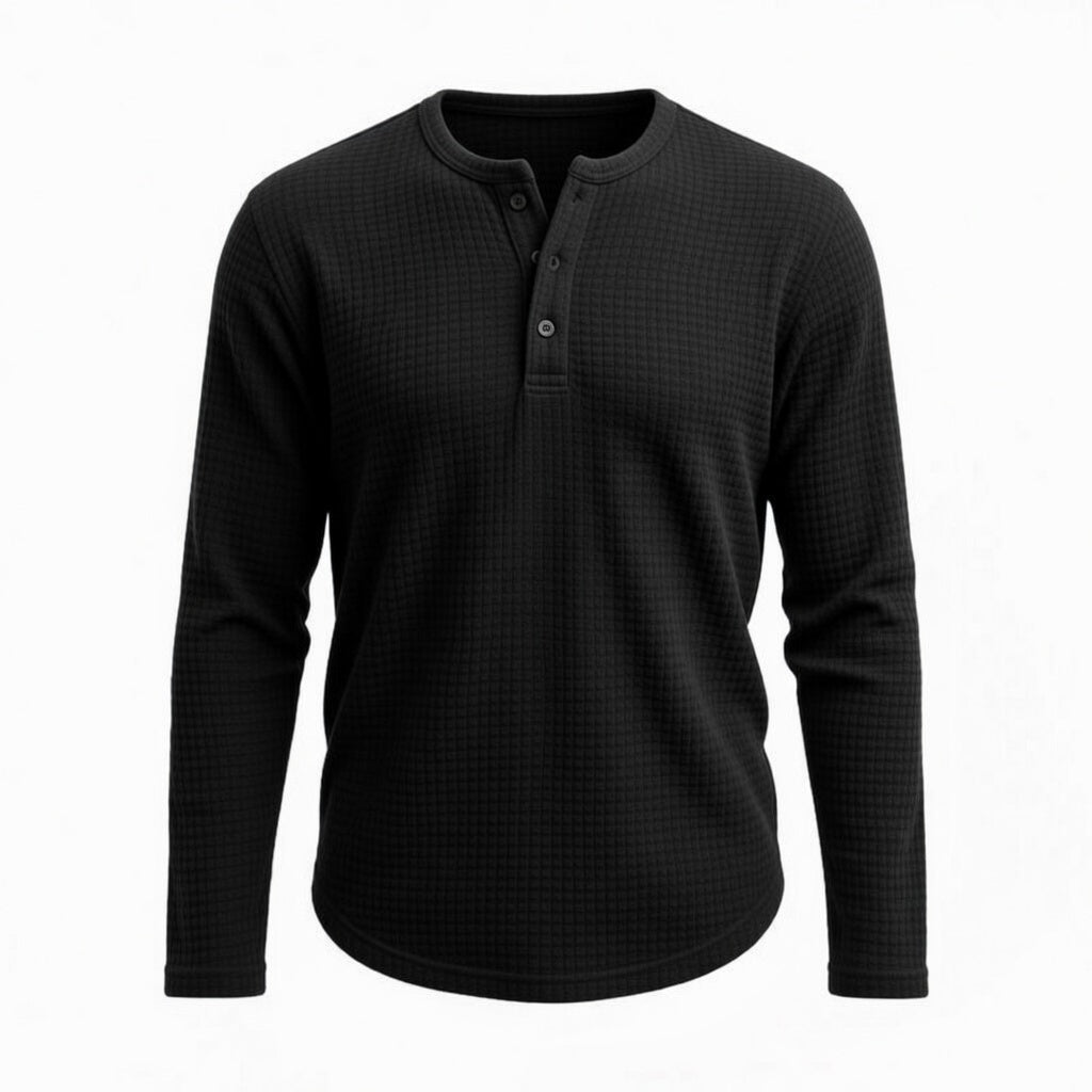 Henry Long Sleeve Retro Bottoming T-shirt