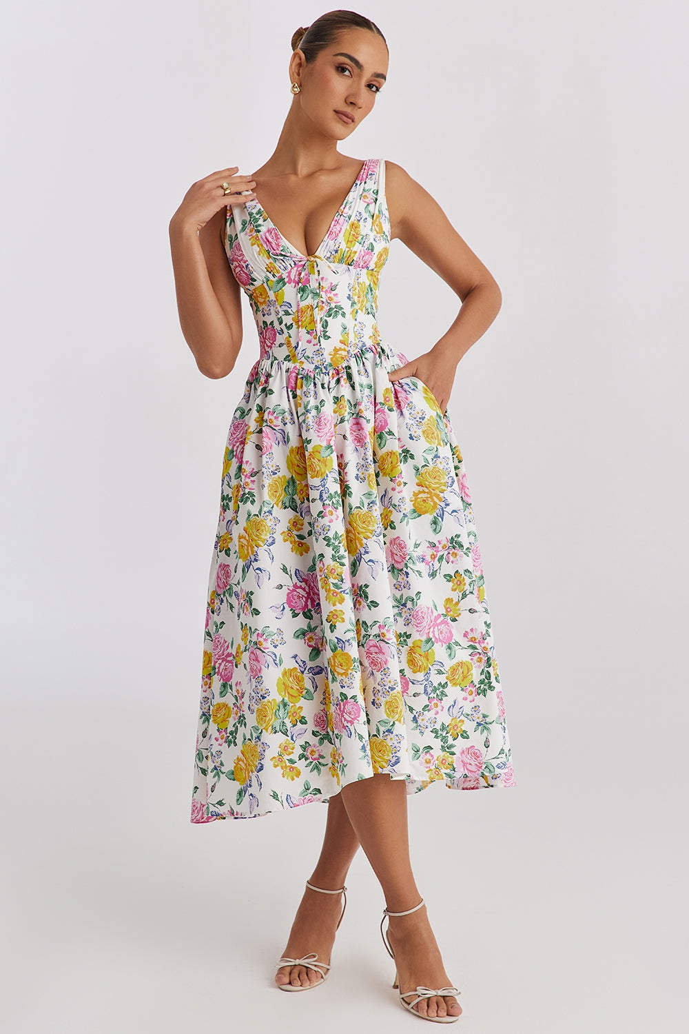 Yellow floral / 20 - 22 (XL)