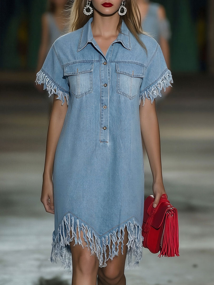 Mini Dress / Light Blue / 3XL