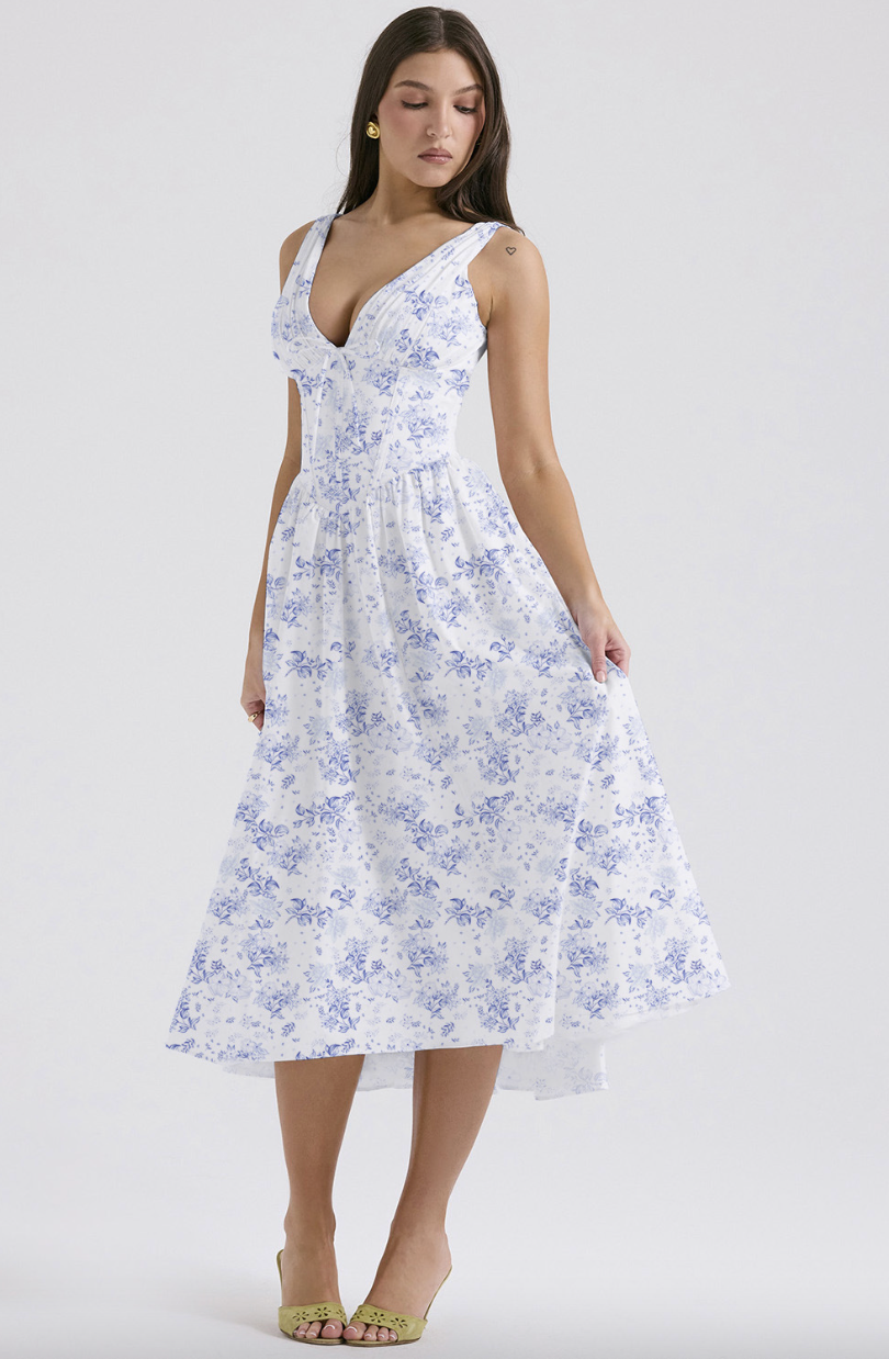 Blue floral / 20 - 22 (XL)